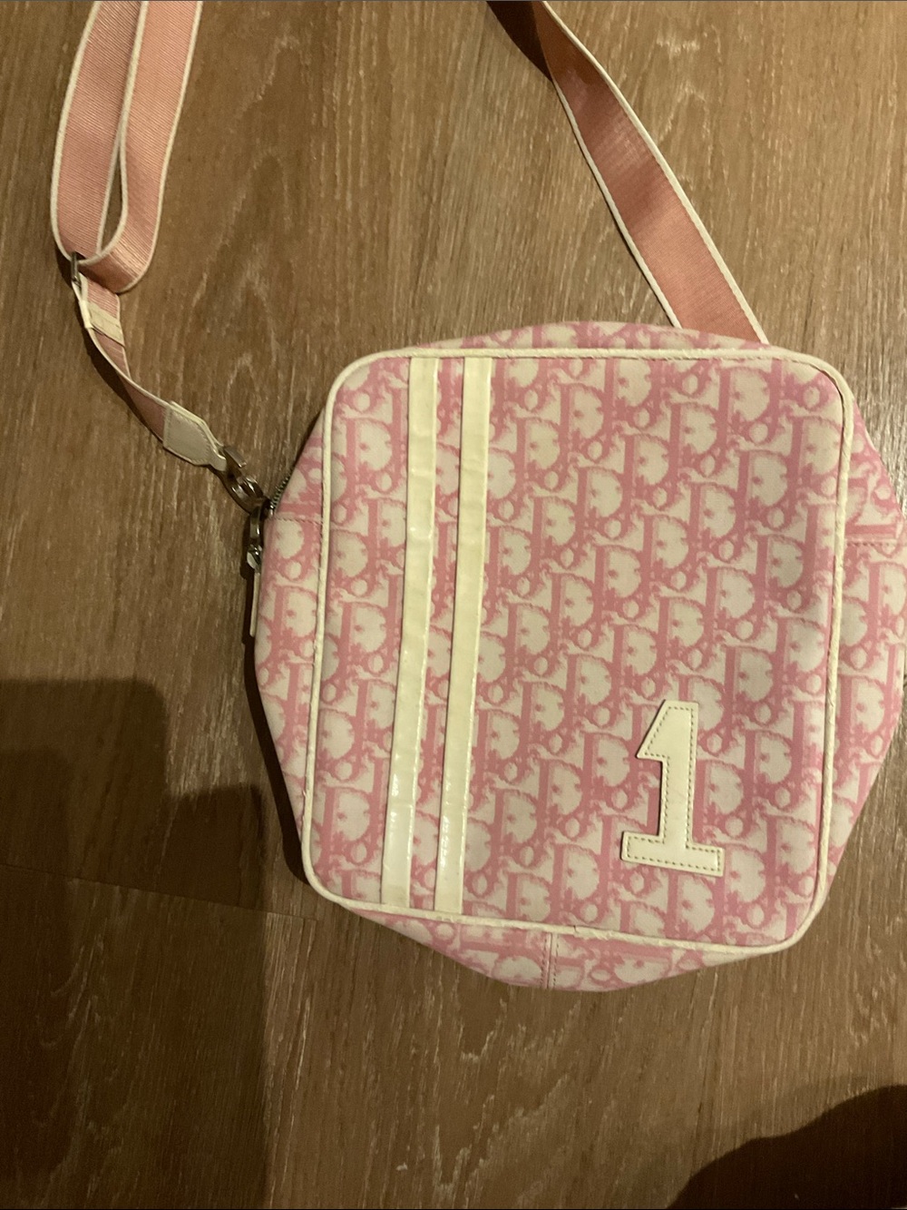 Vintage Dior Pink Patterned Crossbody Bag